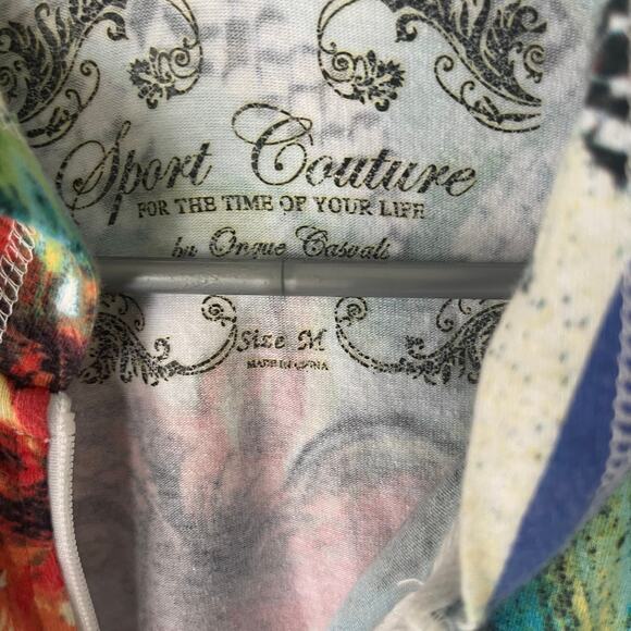 Sport Couture Size Medium Multicolor Vacation Tropical Floral Light Jacket - Picture 5 of 8